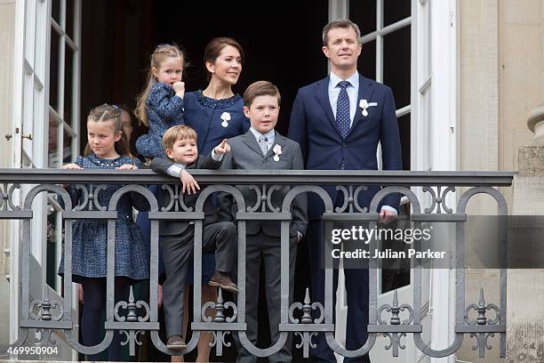 Crown Prince Frederik, and Crown Princess Mary of Denmark, with their children, Princess Josephine, Princess Isabella, Prince Vincent and Prince...