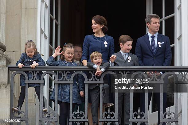 Crown Prince Frederik, and Crown Princess Mary of Denmark, with their children, Princess Josephine, Princess Isabella, Prince Vincent and Prince...