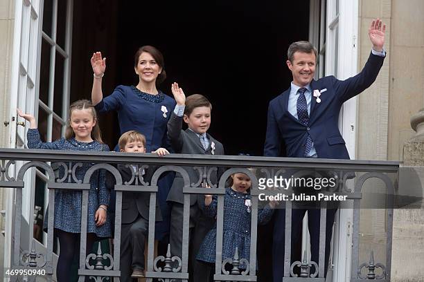 Crown Prince Frederik, and Crown Princess Mary of Denmark, with their children, Princess Josephine, Princess Isabella, Prince Vincent and Prince...