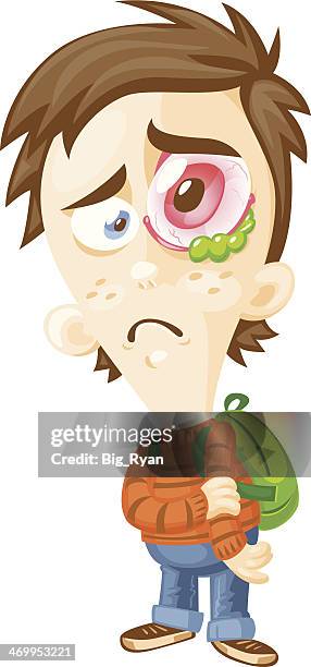 pink eye - conjunctivitis stock illustrations