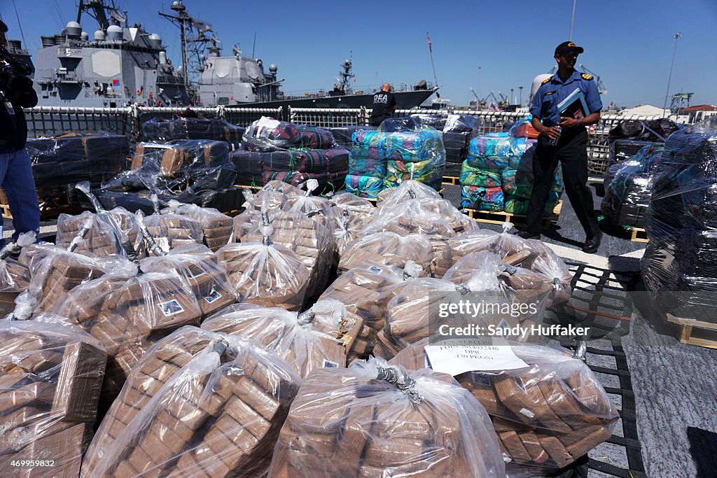 Coast Guard Offloads Massive Amount Of Cocaine Seizures at Sea