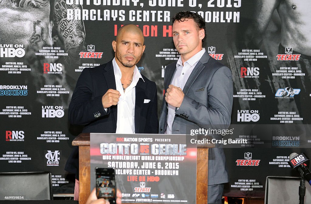 Roc Nation Sports & Miguel Cotto Promotions Present Miguel Cotto vs. Daniel Gaele on June 6 From Barclays Center in Brooklyn Live on HBO: Official Press Conference at The 40/40 Club