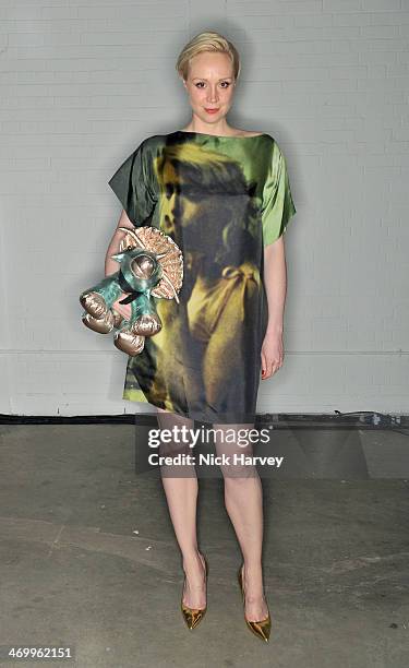 Gwendoline Christie attends the Giles show at London Fashion Week AW14 at on February 17, 2014 in London, England.