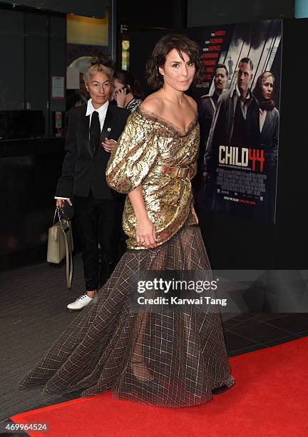 Noomi Rapace attends the UK Premiere of "Child 44" at Vue West End on April 16, 2015 in London, England.
