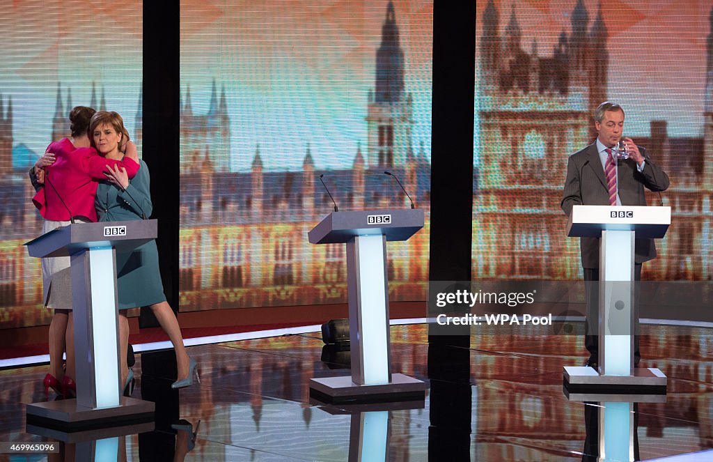 Five Leaders Of Britain's Political Parties Join Televised Debate