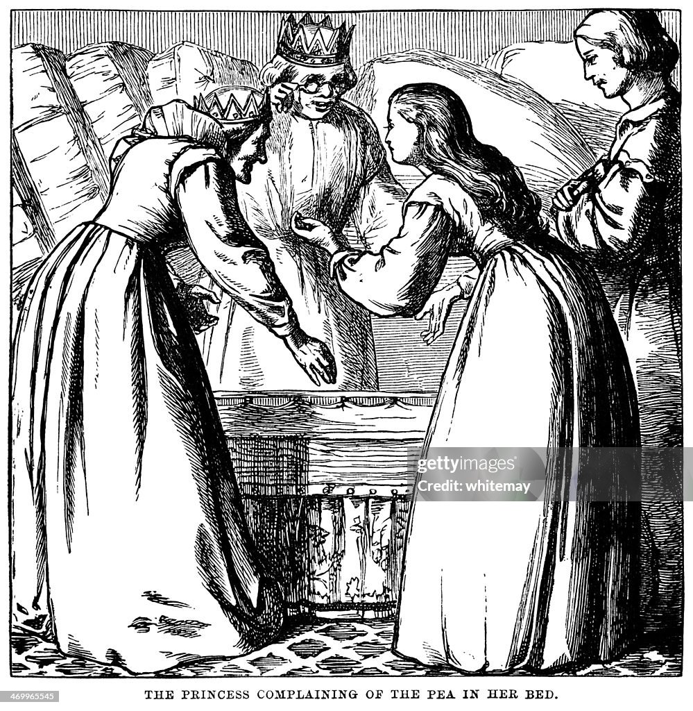 The Princess complaining about a pea under her mattress