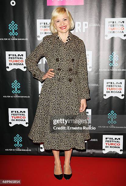 Antonella Elia attends the Turkish Film Festival of Rome at Cinema Barberini on April 16, 2015 in Rome, Italy.