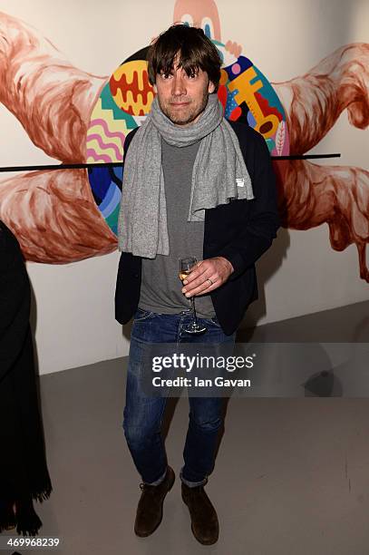 Alex James pictured last night at the Pepsi Max, Art of Football launch. Unveiled at B1, Victoria House the exhibition features footballers Leo...