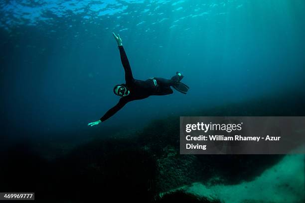 Freedom Of Free Diving High-Res Stock Photo