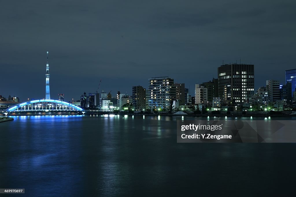 Tokyo Skytree and Eidai bridge