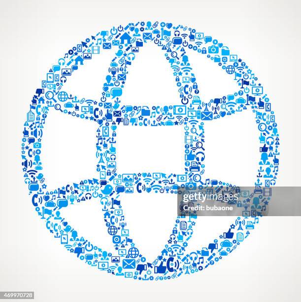 Globe Vector Pattern Globe On Vector Technology Pattern Background High-Res Vector Graphic ...