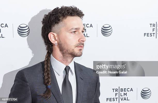 Actor Shia LaBeouf attends a screening of 'LoveTrue' during 2015 Tribeca Film Festival at SVA Theatre 2 on April 16, 2015 in New York City.
