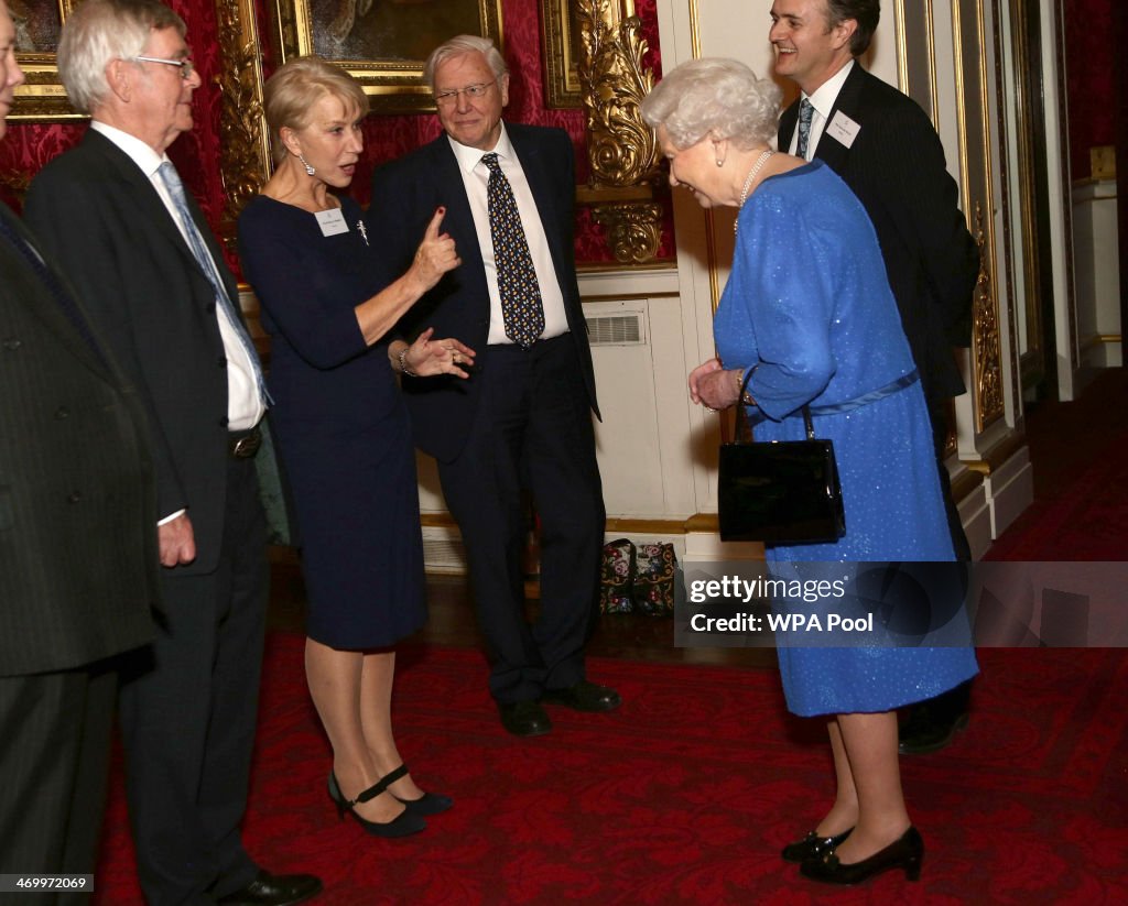 Queen Elizabeth II Hosts Dramatic Arts Reception At Buckingham Palace
