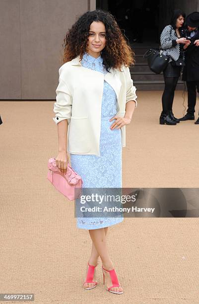 Kangana Ranaut attends the Burberry Prorsum show at London Fashion Week AW14 at Kensington Gardens on February 17, 2014 in London, England.