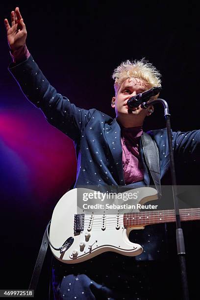 Tristan Brusch performs as support to Die Orsons at Huxleys Neue Welt on April 16, 2015 in Berlin, Germany.