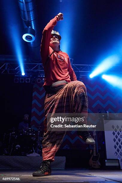 Kaas of Die Orsons performs at Huxleys Neue Welt on April 16, 2015 in Berlin, Germany.