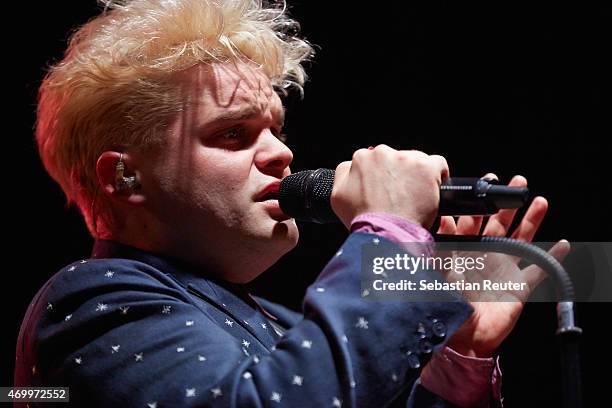 Tristan Brusch performs as support to Die Orsons at Huxleys Neue Welt on April 16, 2015 in Berlin, Germany.