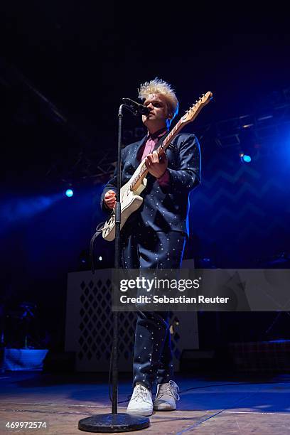 Tristan Brusch performs as support to Die Orsons at Huxleys Neue Welt on April 16, 2015 in Berlin, Germany.