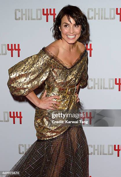 Noomi Rapace attends the UK Premiere of "Child 44" at Vue West End on April 16, 2015 in London, England.