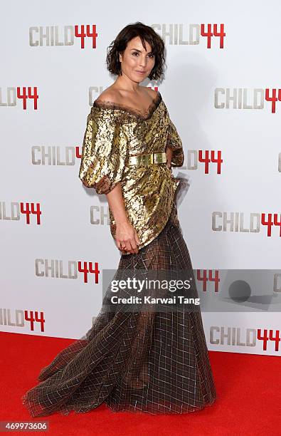 Noomi Rapace attends the UK Premiere of "Child 44" at Vue West End on April 16, 2015 in London, England.