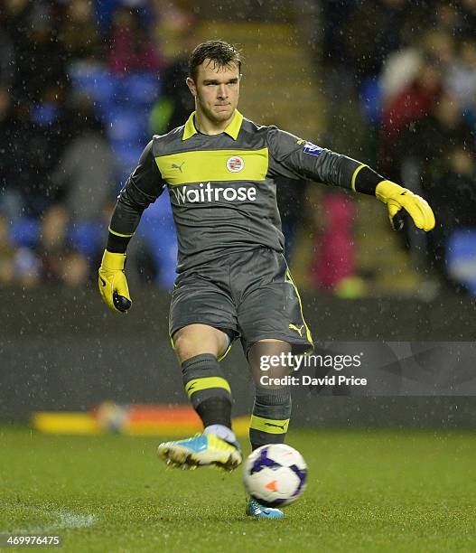 Daniel Lincoln of Reading during the Barclays U21 Premier League match between Reading U21 and Arsenal U21 at Madejski Stadium on February 17, 2014...