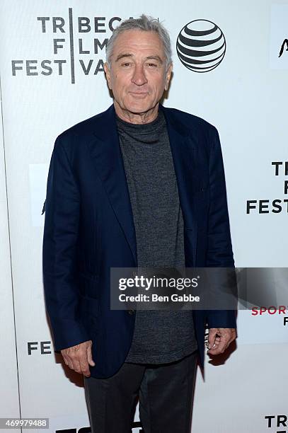 Tribeca Film Festival Co-founder Robert De Niro attends the Tribeca/ESPN Sports Film Festival Gala for the premiere of "Play It Forward" during the...