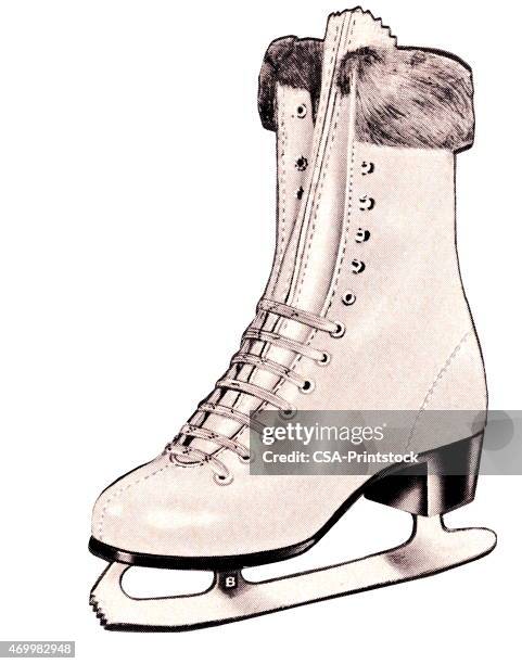 ice skate - winter skating stock illustrations