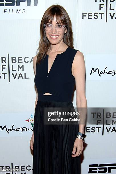 Director Andrea Nevins attends the Tribeca/ESPN Sports Film Festival Gala for the premiere of "Play It Forward" during the 2015 Tribeca Film Festival...