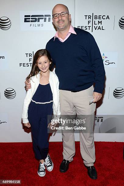 Director Eric Drath and Haley Drath attend the Tribeca/ESPN Sports Film Festival Gala for the premiere of "Play It Forward" during the 2015 Tribeca...