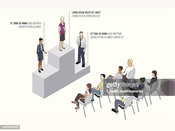 winners podium slide template - sales executive stock illustrations