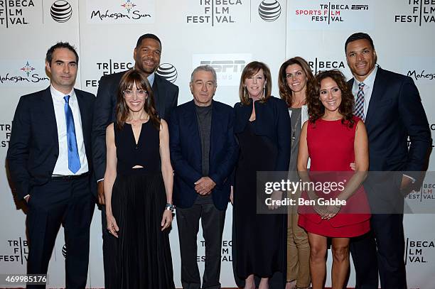 Connor Sehell, director Andrea Nevins, executive producer Michael Strahan, Tribeca Film Festival Co-founder Robert De Niro, Tribeca Film Festival...