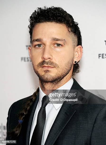 Actor Shia LaBeouf attends the premiere of "Love True" during the 2015 Tribeca Film Festival at the SVA Theater on April 16, 2015 in New York City.