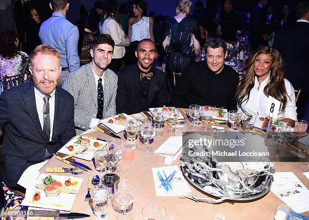 Jesse Tyler Ferguson, Justin Mikita, guest, Isaac Mizrahi, and Wendy Williams attend the Good Shepherd Services Spring Party 2015 hosted by Isaac...