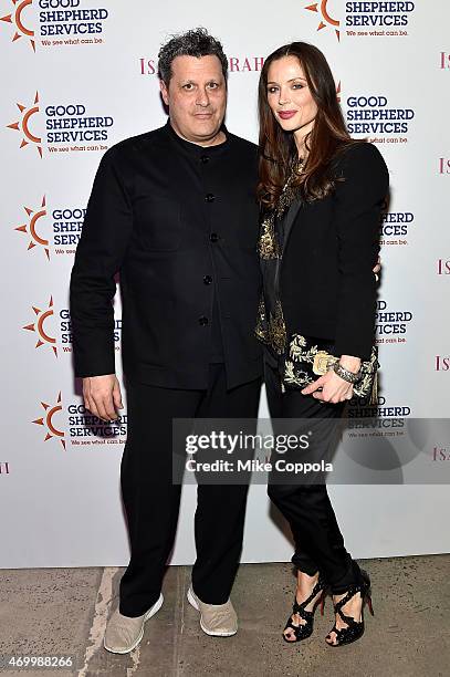 Isaac Mizrahi and Georgina Chapman attend the Good Shepherd Services Spring Party 2015 hosted by Isaac Mizrahi on April 16, 2015 in New York City.