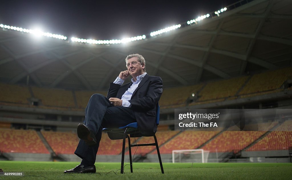 England Manager Roy Hodgson Visits Manaus in Brazil