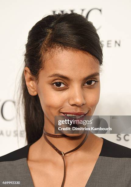 Model Grace Mahary attends the IWC Schaffhausen Third Annual "For the Love of Cinema" Gala during the Tribeca Film Festival on April 16, 2015 in New...