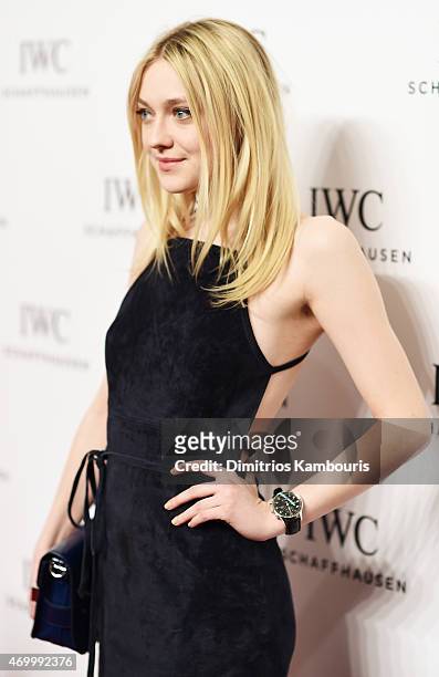 Actress Dakota Fanning attends the IWC Schaffhausen Third Annual "For the Love of Cinema" Gala during the Tribeca Film Festival on April 16, 2015 in...