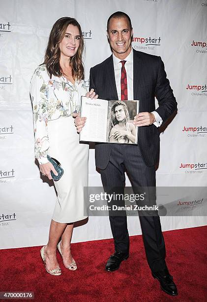 Brooke Shields and Nigel Barker attend the Scribbles To Novels 10th Anniversary Gala at Pier Sixty at Chelsea Piers on April 16, 2015 in New York...
