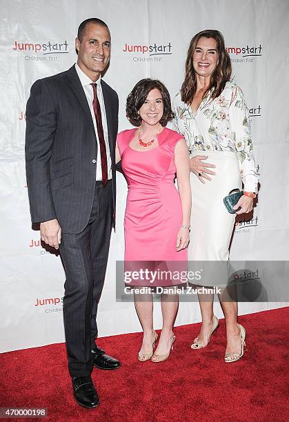Nigel Barker, Jumpstart President Naila Bolus and Brooke Shields attend the Scribbles To Novels 10th Anniversary Gala at Pier Sixty at Chelsea Piers...