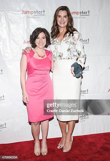 Jumpstart President Naila Bolus and Brooke Shields attend the Scribbles To Novels 10th Anniversary Gala at Pier Sixty at Chelsea Piers on April 16,...