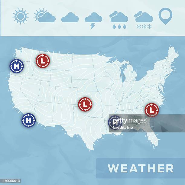 weather - heat map stock illustrations