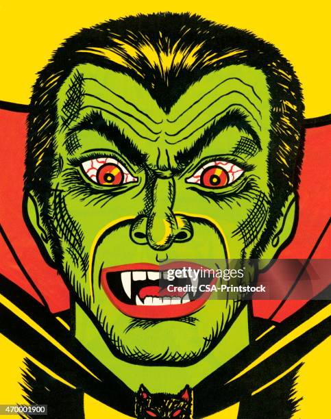 dracula - vampire teeth stock illustrations