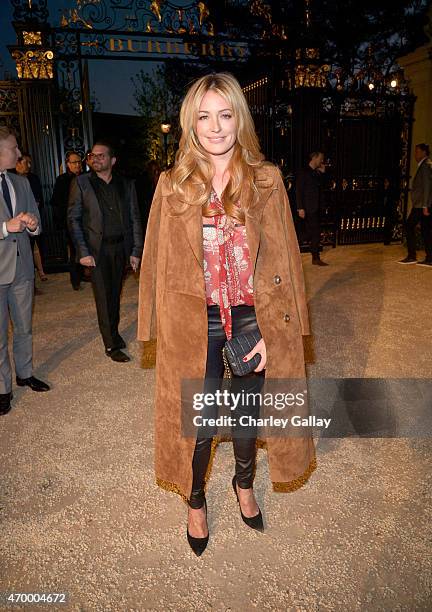 Personality Cat Deeley attends the Burberry "London in Los Angeles" event at Griffith Observatory on April 16, 2015 in Los Angeles, California.