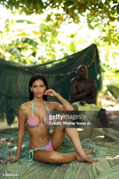Swimsuit Issue 2014: Model Cris Urena poses for the 2014 Sports Illustrated Swimsuit issue on December 7 on Saint Lucia. PUBLISHED IMAGE. CREDIT MUST...