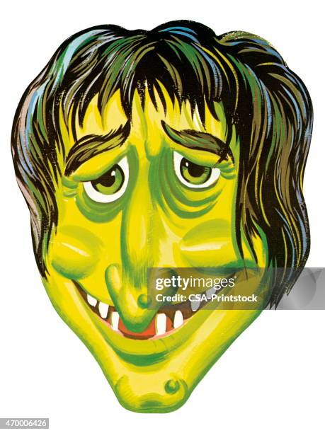 witch face - warts stock illustrations