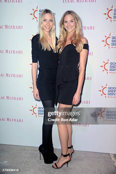 Models Hildie Girstad and Dani Seitz attend the Good Shepherd Services Spring Party 2015 hosted by Isaac Mizrahi on April 16, 2015 in New York City,...