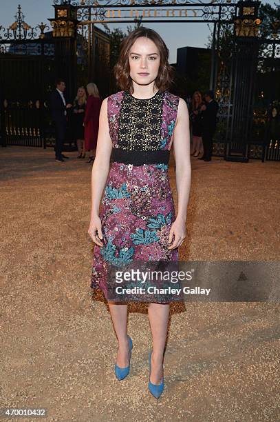 Actress Daisy Ridley attends the Burberry "London in Los Angeles" event at Griffith Observatory on April 16, 2015 in Los Angeles, California.