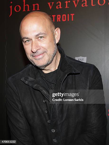 Designer John Varvatos attends John Varvatos Detroit Store Opening Party hosted by Chrysler on April 16, 2015 in Detroit, Michigan.