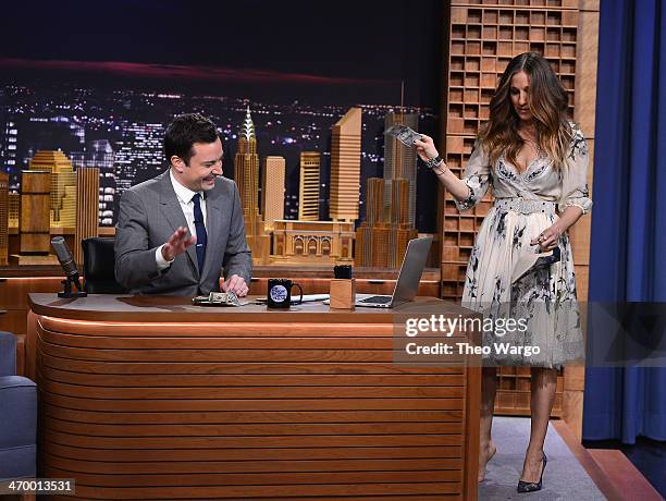 Sarah Jessica Parker visits "The Tonight Show Starring Jimmy Fallon" at Rockefeller Center on February 17, 2014 in New York City.