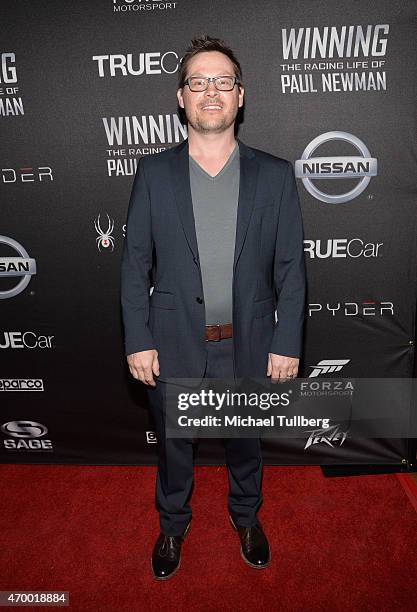 Director Nate Adams attends a charity screening of the film "WINNING: The Racing Life Of Paul Newman" at the El Capitan Theatre on April 16, 2015 in...